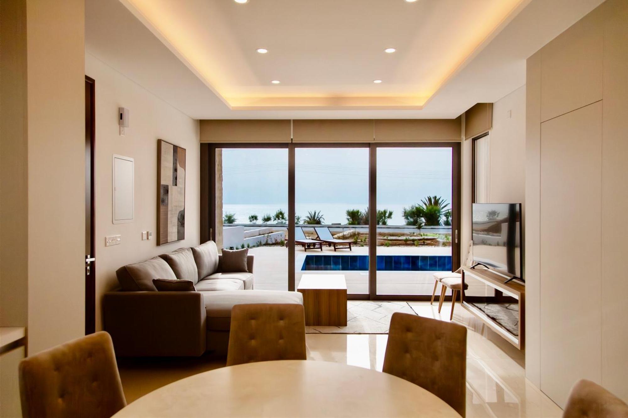 Santa Barbara Seafront Villas W Jacuzzi Pool Paphos Exterior foto